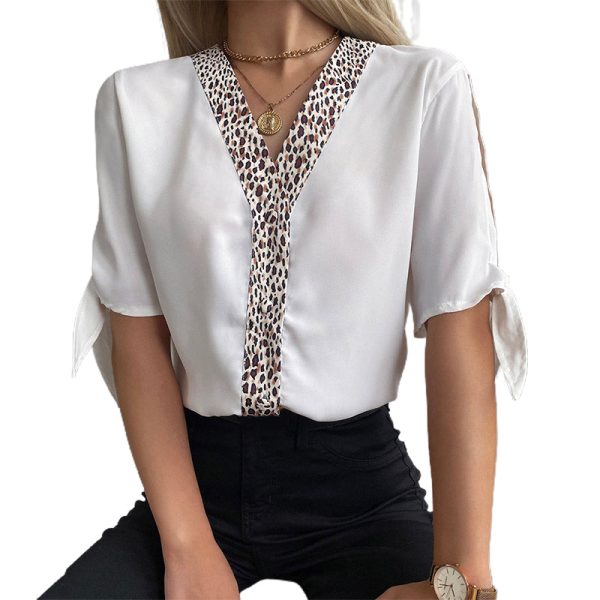 Hygci - Fashion Leopard Shirt Lady Long Sleeve Blouses