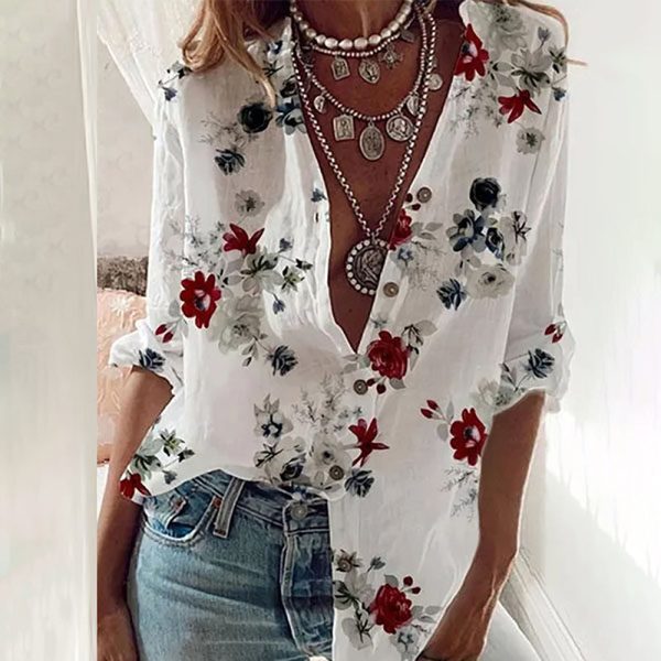 Hygci - Women Fashion Shirt Lady Long Sleeve Blouses